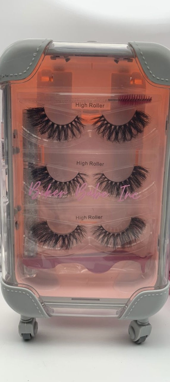 High Roller Lash Suitcase Set With Glue